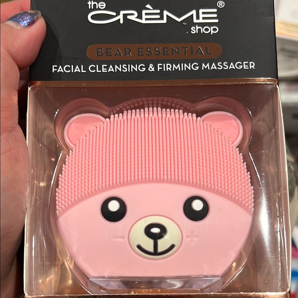 The Crème Shop Bear Essential Pink Facial Cleansing & Firming Massager